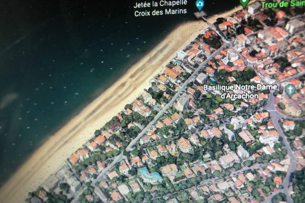 Appart Sur La Plage Pied Dans L Eau Avec Terrasse Jardin Vue Sur Le Bassin Depuis La Terrasse , Parking อาร์กาชง ภายนอก รูปภาพ